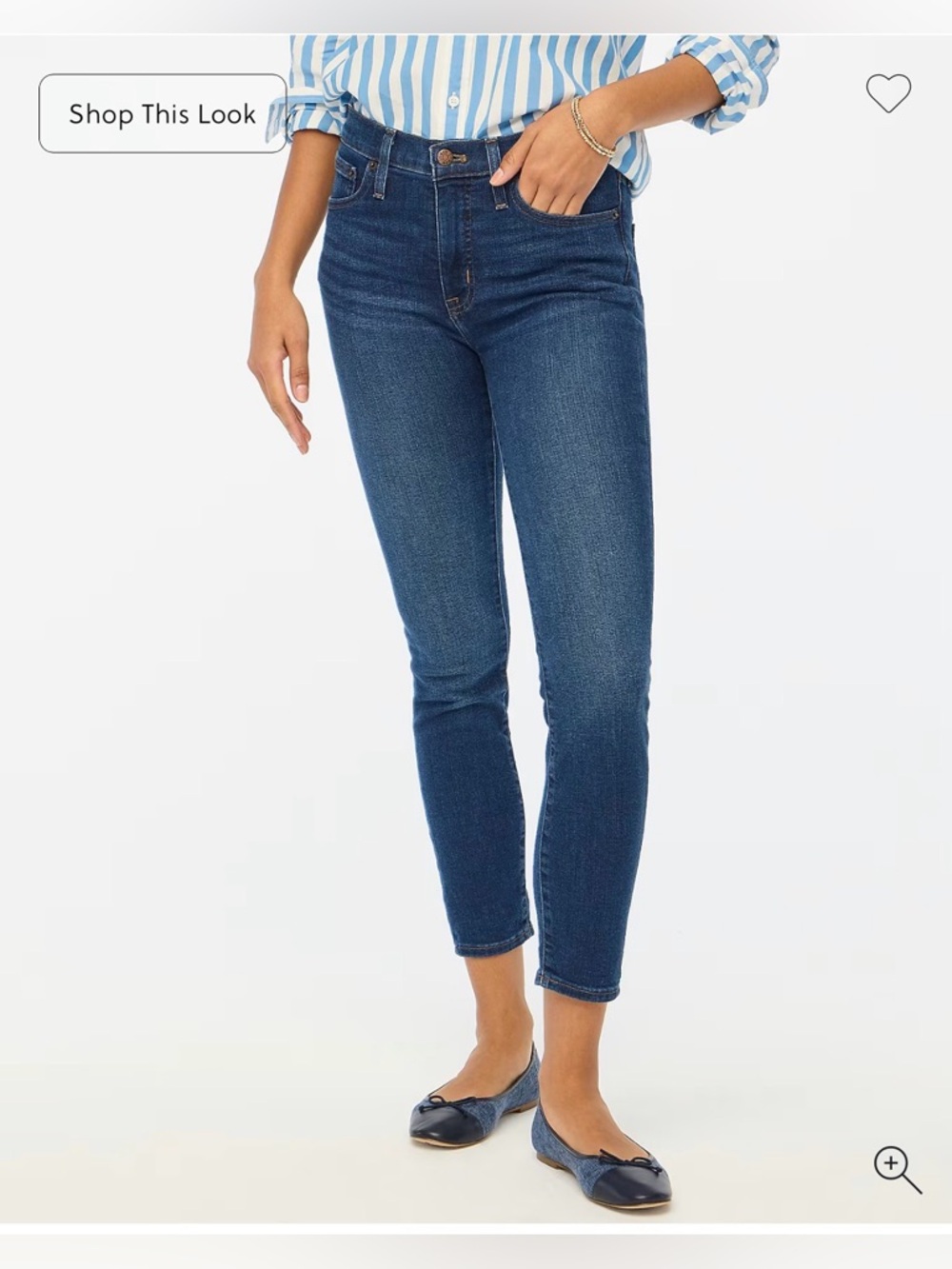 J. Crew Dark Blue 9” Mid-rise Skinny Jeans